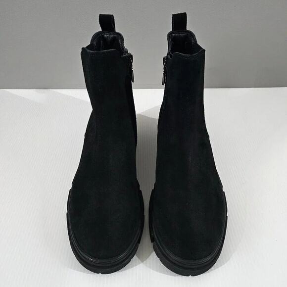 NEW Blondo Posey Ankle Bootie Womens 9 Black Suede Waterproof Platform Chelsea - Picture 5 of 13
